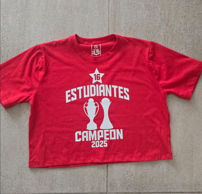 Remera algodón pupera roja - Campeón 2025 - Infantil