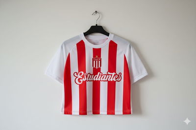 Remera crop deportiva rayada - Estudiantes - INFANTIL