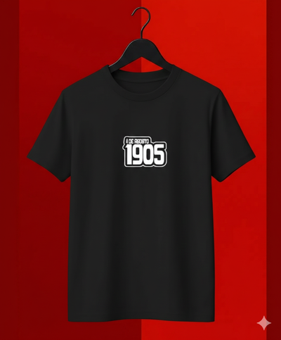 Remera algodón peinado negra - 1905