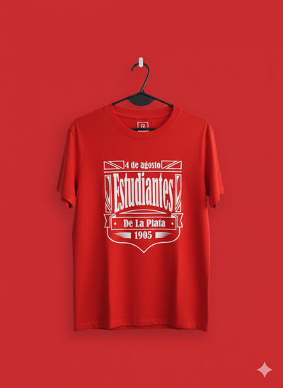 Remera algodón peinado roja - Estudiantes