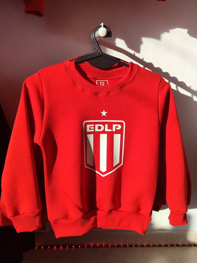 Buzo canguro algodón peinado rojo - Escudo - INFANTIL