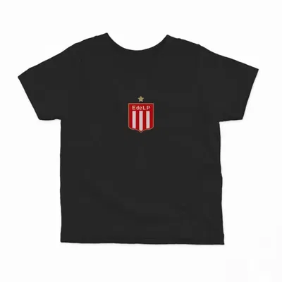 Remera algodón peinado negra - Escudo - INFANTIL