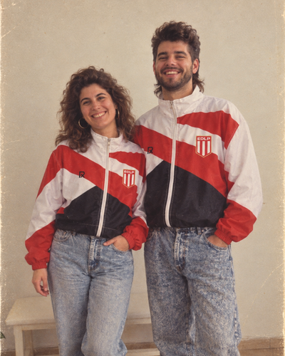 Campera microfibra con vintage  - Estudiantes