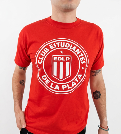 Remera algodón peinado roja - Estudiantes