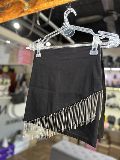 Pollera Elastizada Flecos Talle 1