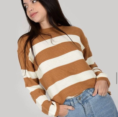 Sweater Rayas Marron