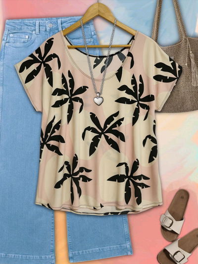 Remera ancha estampada PV