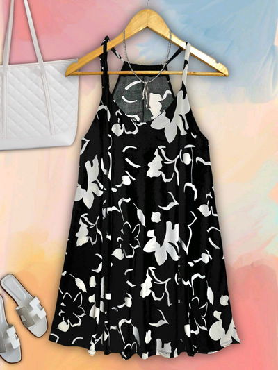 Vestido bretel estampado