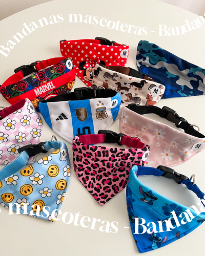 Bandanas regulables con collar incluído 