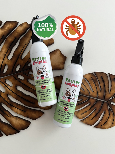 Spray anti pulgas y garrapatas para caninos