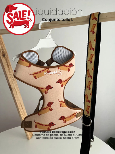 Pechera regulable L + correa 1mt