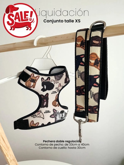 Pechera regulable XS + correa 1mt