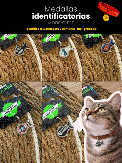 Medallas pez 3cm fácil grabado