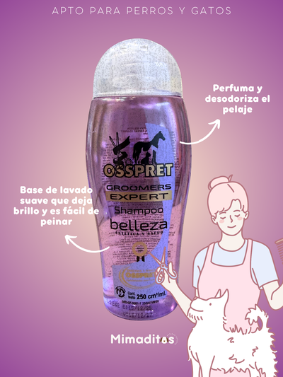 Shampoo belleza groomers Osspret 250ml