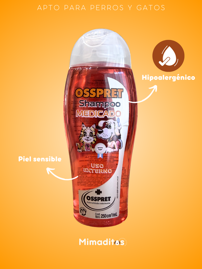 Shampoo medicado hipoalérgenico Osspret 250ml