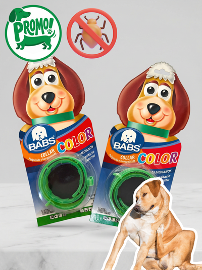 Collar pulguicida y garrapaticida mediano Babs 