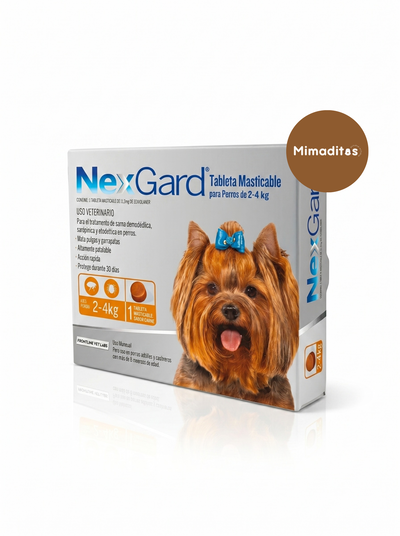 Pastilla antiparasitaria NexGard 2 a 4kg 
