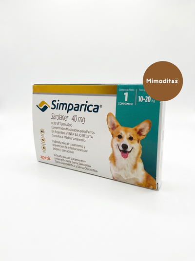 Pastilla antiparasitaria Simparica 10 a 20kg