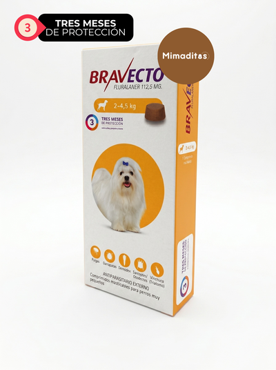 Pastilla antiparasitaria Bravecto 2 a 4,5kg