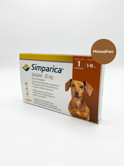 Pastilla antiparasitaria Simparica 5 a 10kg