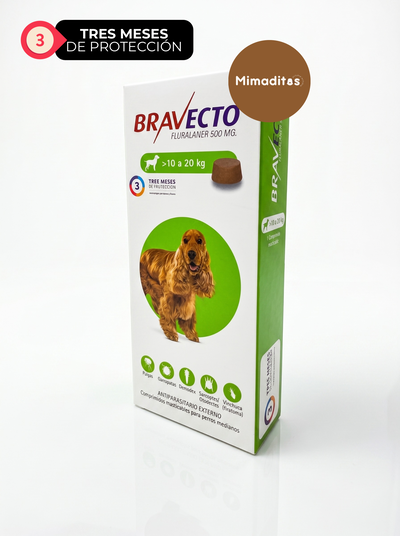 Pastilla antiparasitaria Bravecto 10 a 20kg