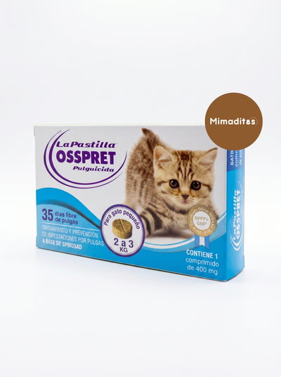 La pastilla antiparasitaria Osspret gatos 2 a 3kg