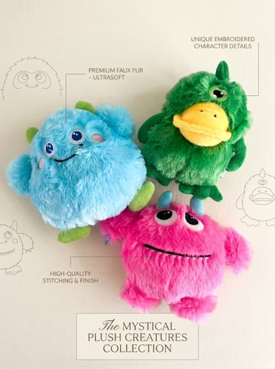 Peluches monstruos con chifle premium 15x19cm