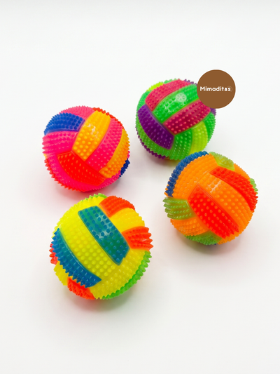 Pelota pinches c/ chifle y luz 8cm