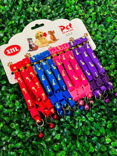 Collar pez regulables con hebilla y cascabel (desmontable)