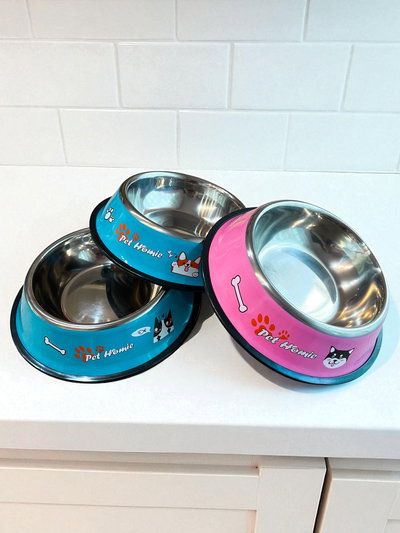 Comedero bebedero acero inoxidable antideslizante colores