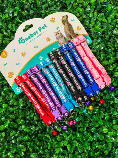 Collar love regulables con hebilla y cascabel (desmontable)