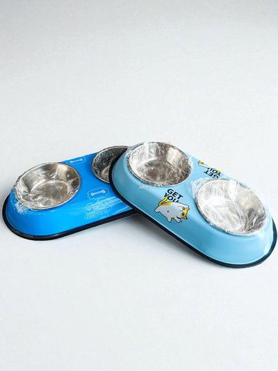 Comedero bebedero doble acero inoxidable antideslizante