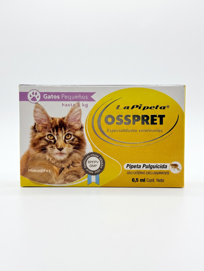 La pipeta antiparasitaria Osspret gatos hasta 4kg