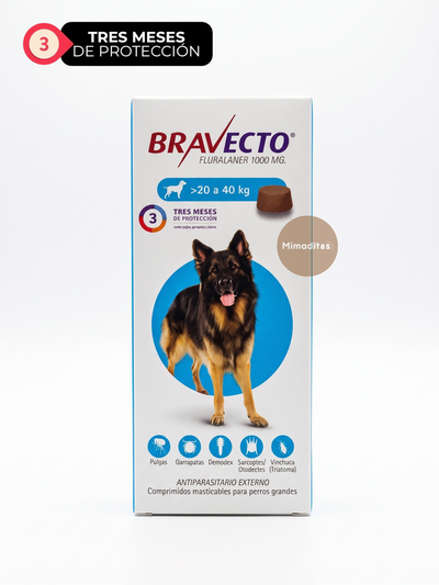 Pastilla antiparasitaria Bravecto 20 a 40kg
