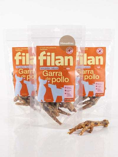 Garra de pollo natural 5und