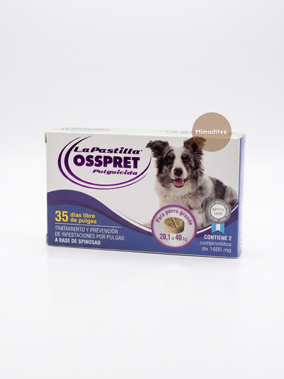 La pastilla antiparasitaria Osspret 20 a 40kg