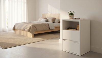 Mesa de luz con 2 cajones