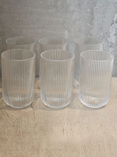 Vasos Rayados Transparentes
