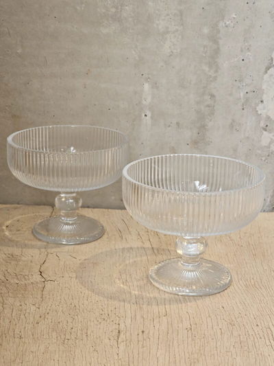 Compoteras Rayadas Transparentes