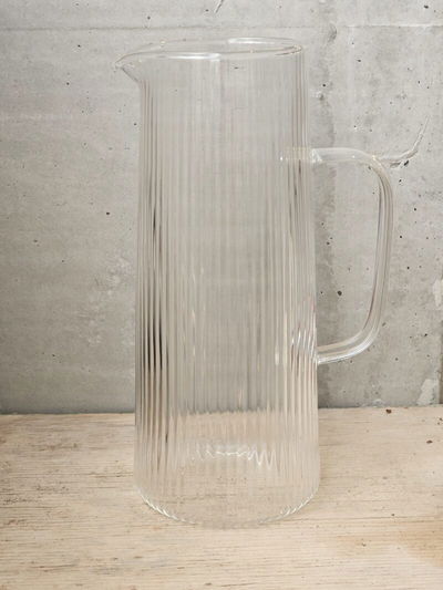 Jarra Rayada Transparente