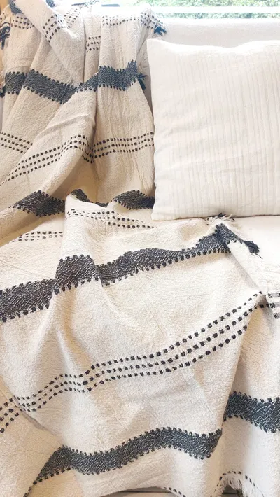 Manta Cafayate Natural y Negro