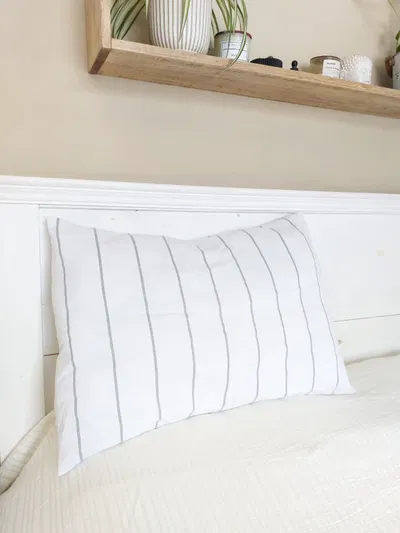 Funda Rayada Gris Perla