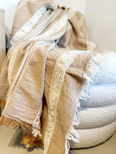 Manta Cafayate Beige y Natural