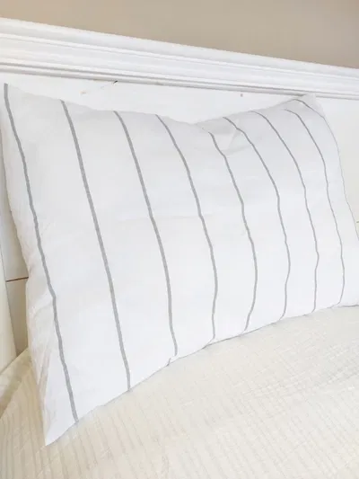 Funda Rayada Gris Perla