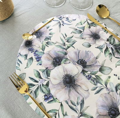 Platos de Sitio de Papel Botanico