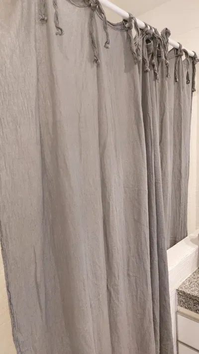 Cortina de Baño Gris Oscuro