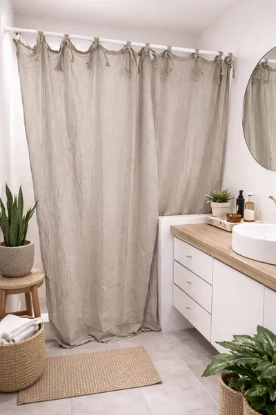 Cortina de Baño Cemento