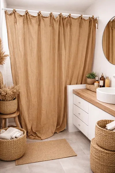 Cortina de Baño Canela