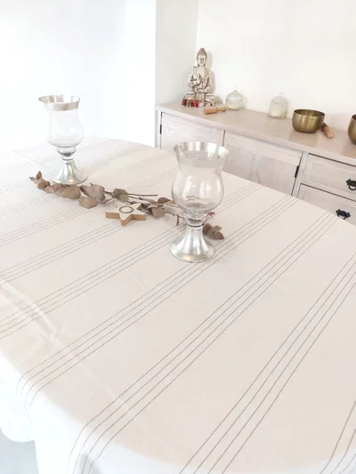 Mantel Cuatro Rayas Grafito