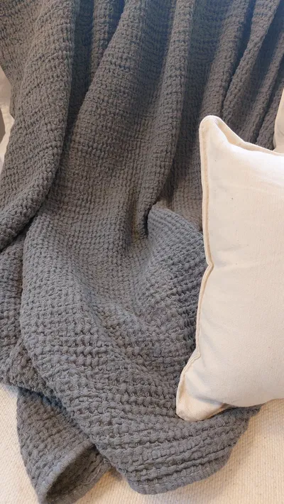 Manta Waffle Grafito